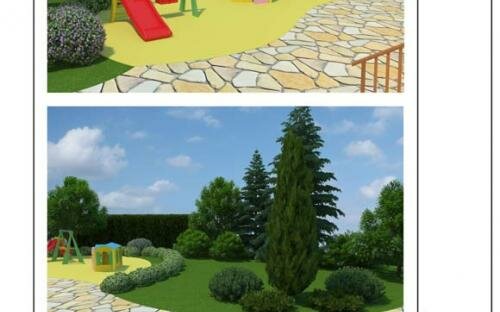 Виды на детскую площадку - объёмная модель