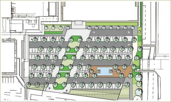 Чертёж с экспликацией для благоустройства территории