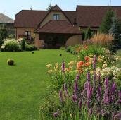 Цветник с колосковой вероникой